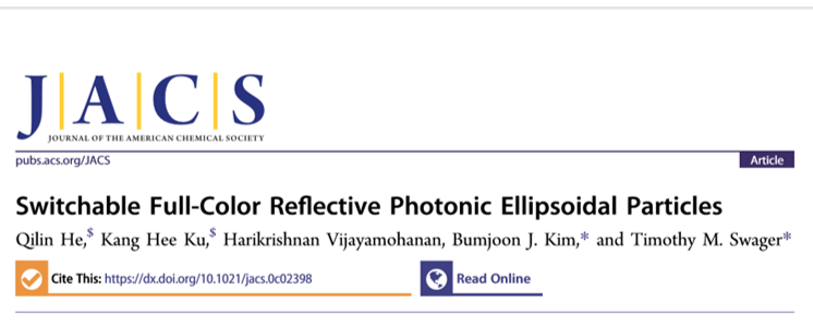 Tim Swager院士《JACS》：全光譜轉(zhuǎn)換的橢球形聚合物光子晶體粒子！