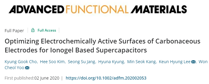 碳電極大孔反比小孔好？《AFM》離子凝膠超級電容器研究發(fā)現(xiàn)新現(xiàn)象