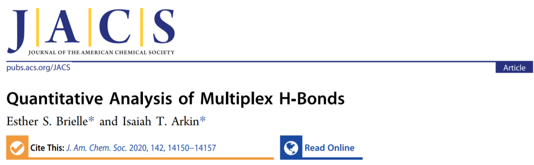 《JACS》： 多重氫鍵的定量分析！