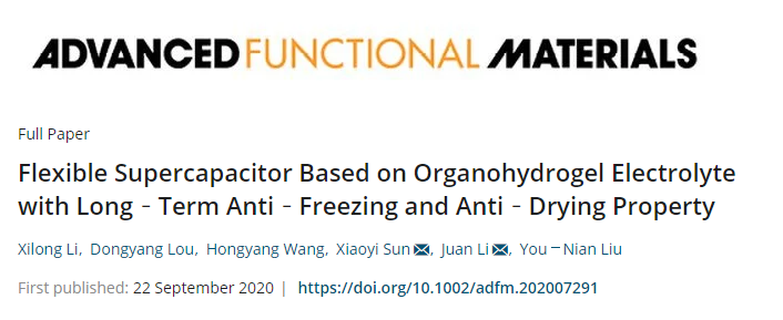 電子設(shè)備怕凍又怕?tīng)C怎么辦？中南大學(xué)《AFM》：長(zhǎng)期抗凍抗干的柔性超級(jí)電容器！